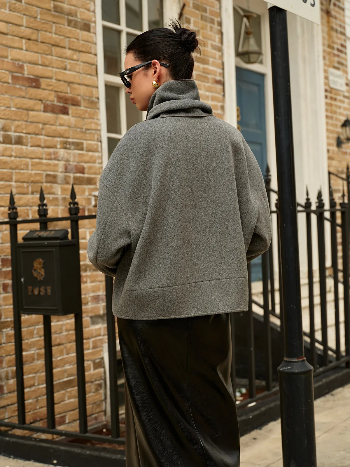 Breasted Wool Coat With Matching Tassel Scarf sold by COMMENSE product image thumbnail 5