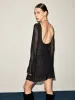 Backless Polka Dot Semi-Sheer Mesh Dress sold by COMMENSE