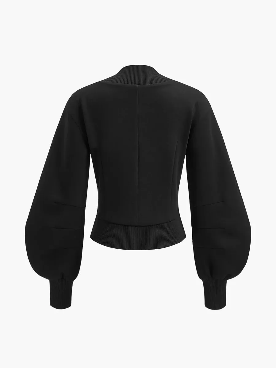 Tweed Houndstooth Zipper Jacket sold by COMMENSE product image thumbnail 2