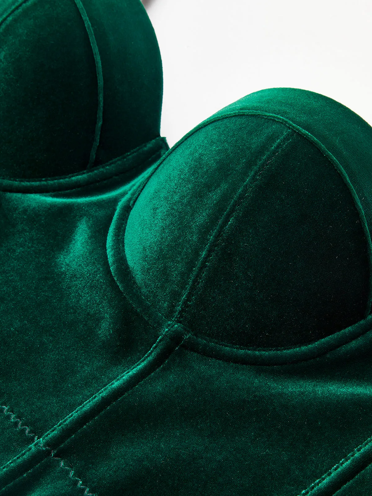 Velvet Crop Corset sold by COMMENSE product image thumbnail 2