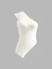 Asymmetrical Ribbed One-Shoulder Top sold by COMMENSE