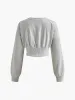 Cotton Pleated Sweatshirt sold by COMMENSE