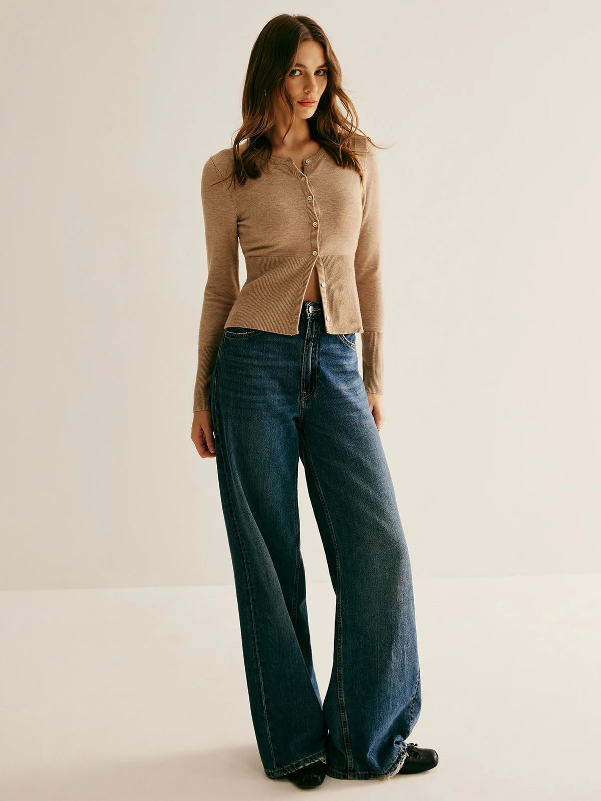 Plain Paneled Button Slim Cardigan sold by COMMENSE product image thumbnail 5