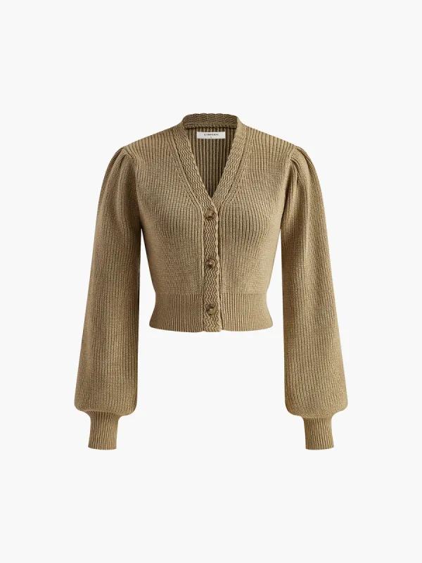 Vintage V-Neck Cardigan sold by COMMENSE