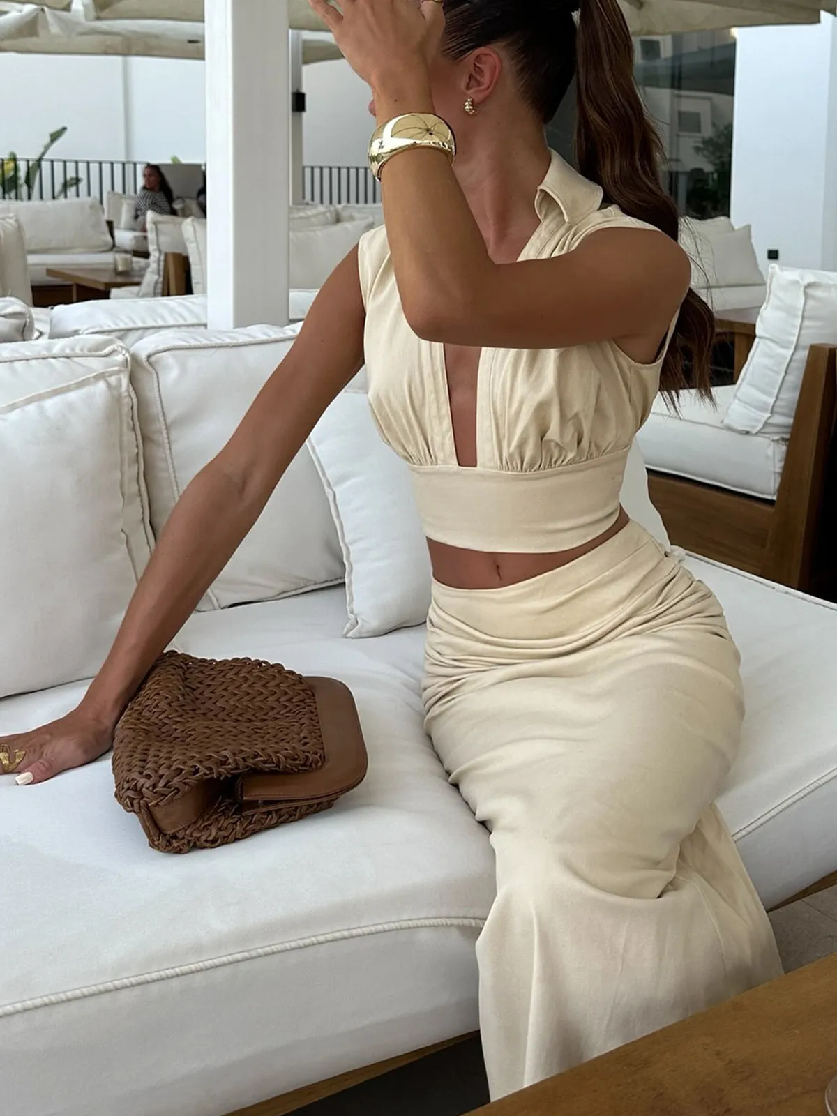 Pleated Sexy Midi Skirt Set sold by COMMENSE product image thumbnail 2