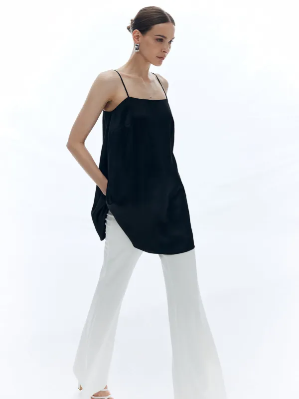Satin Solid Loose Cami Top sold by COMMENSE