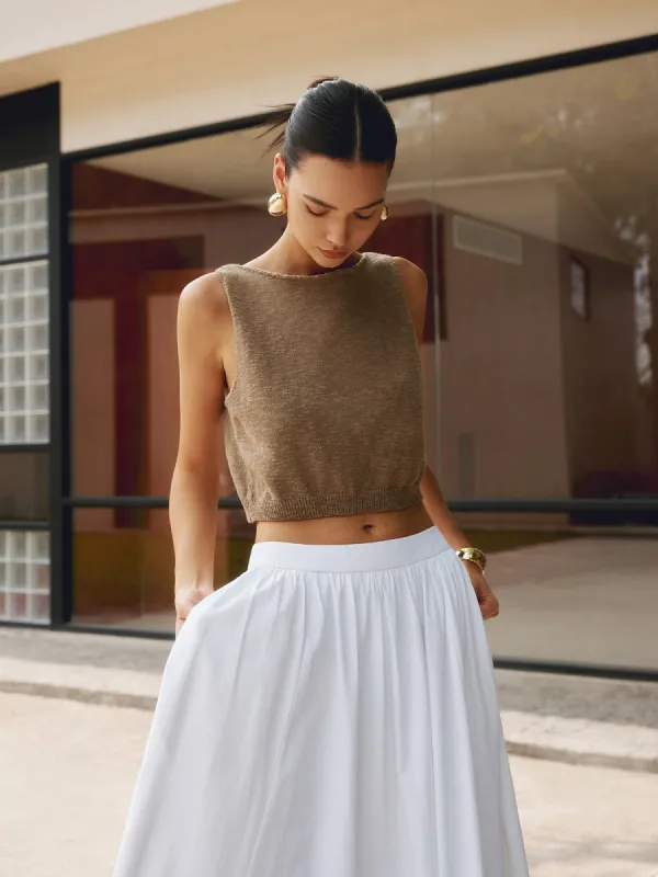 Cotton Blends Crop Tank Top sold by COMMENSE