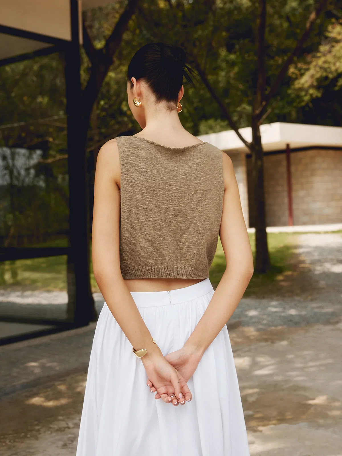 Cotton Blends Crop Tank Top sold by COMMENSE product image thumbnail 5