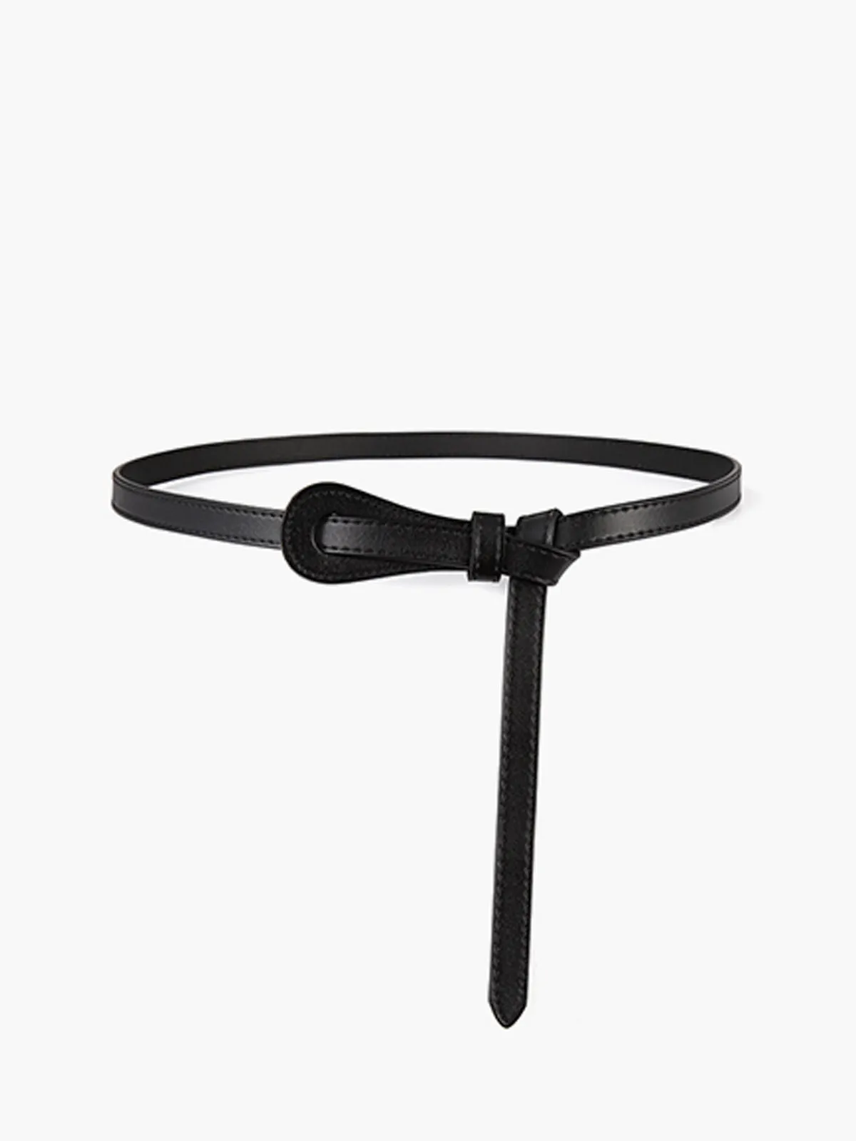 Leather Knotted Slim Belt sold by COMMENSE product image thumbnail 2