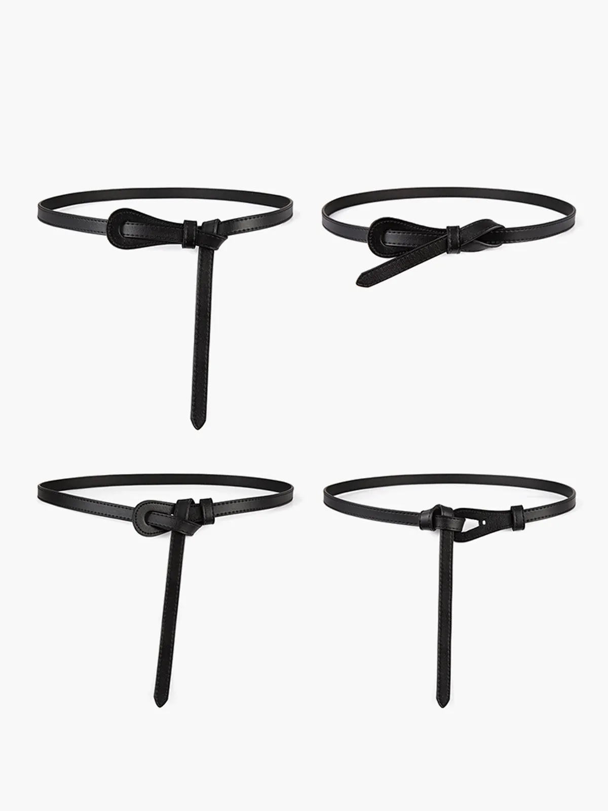 Leather Knotted Slim Belt sold by COMMENSE product image thumbnail 3