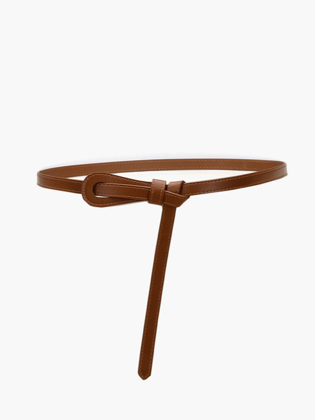 Leather Knotted Slim Belt sold by COMMENSE product image thumbnail 4