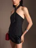 Striped Backless Halter Top sold by COMMENSE