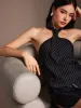 Striped Backless Halter Top sold by COMMENSE