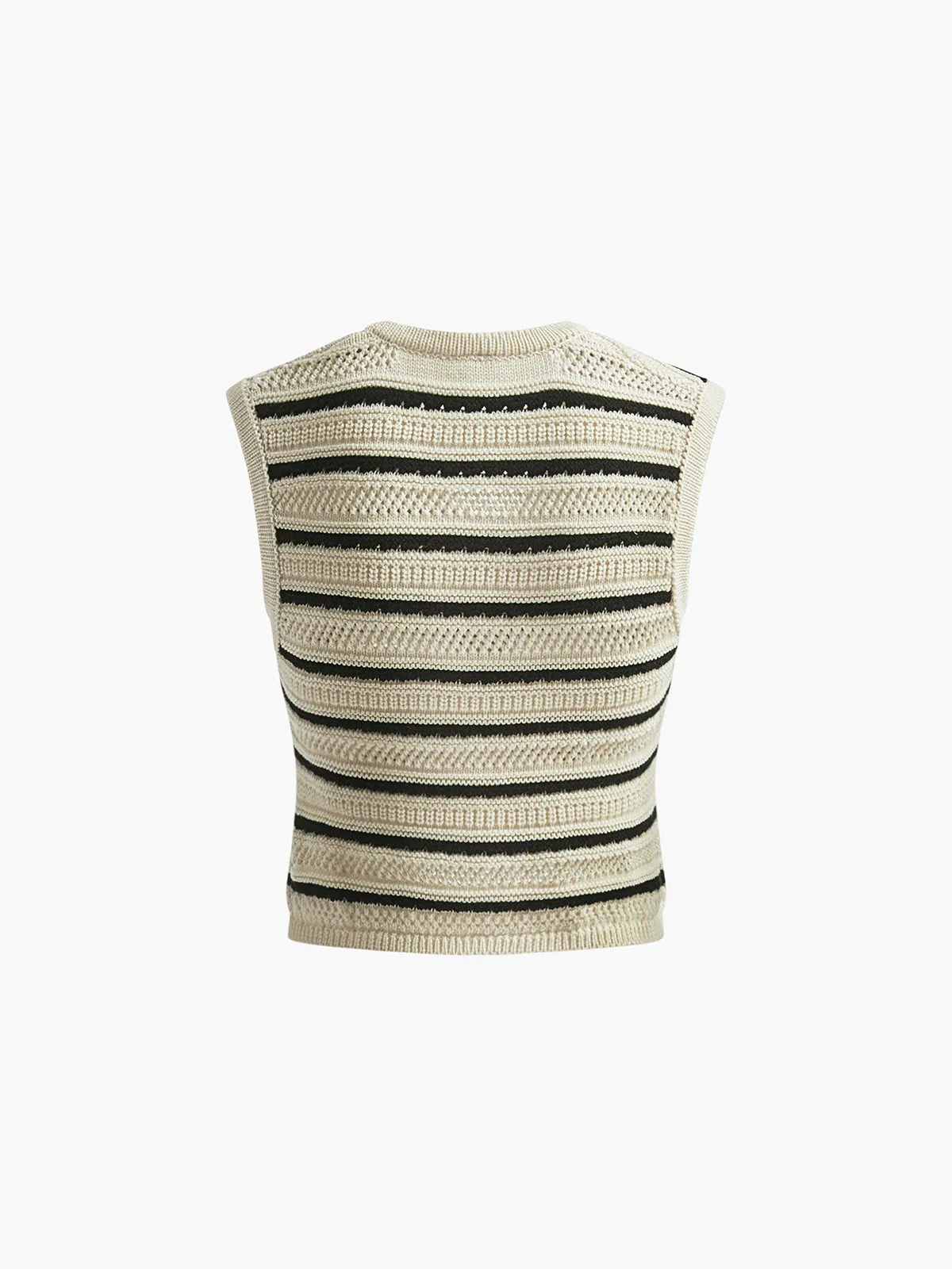 Knitted V-Neck Vest sold by COMMENSE product image thumbnail 4