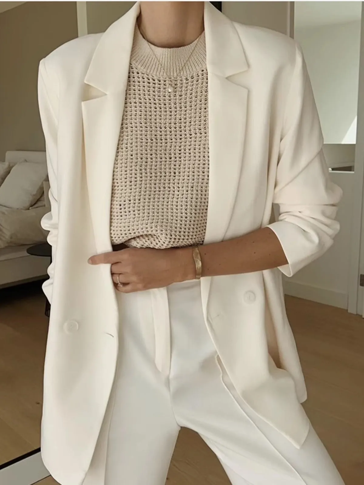 Knit Hollow Solid Tank Top sold by COMMENSE product image thumbnail 3