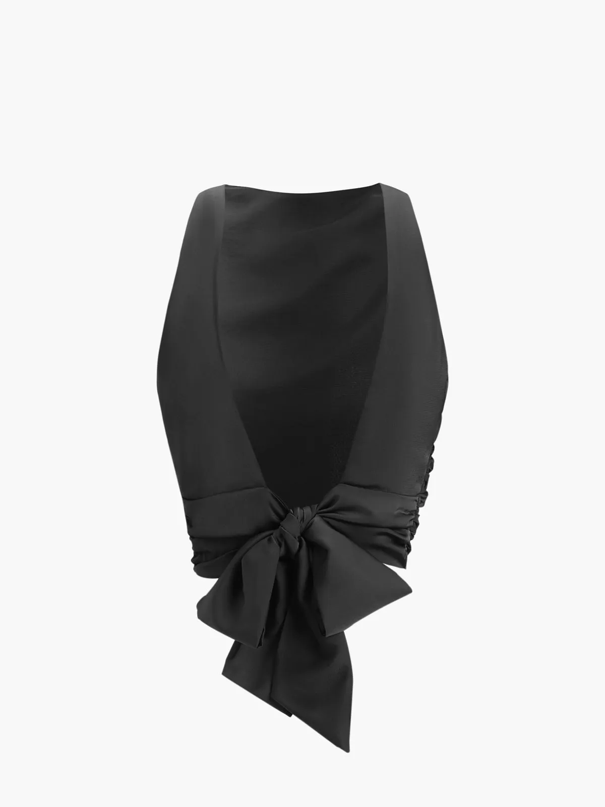 Cowl Neck Ruched Open Back Tank Top sold by COMMENSE product image thumbnail 4