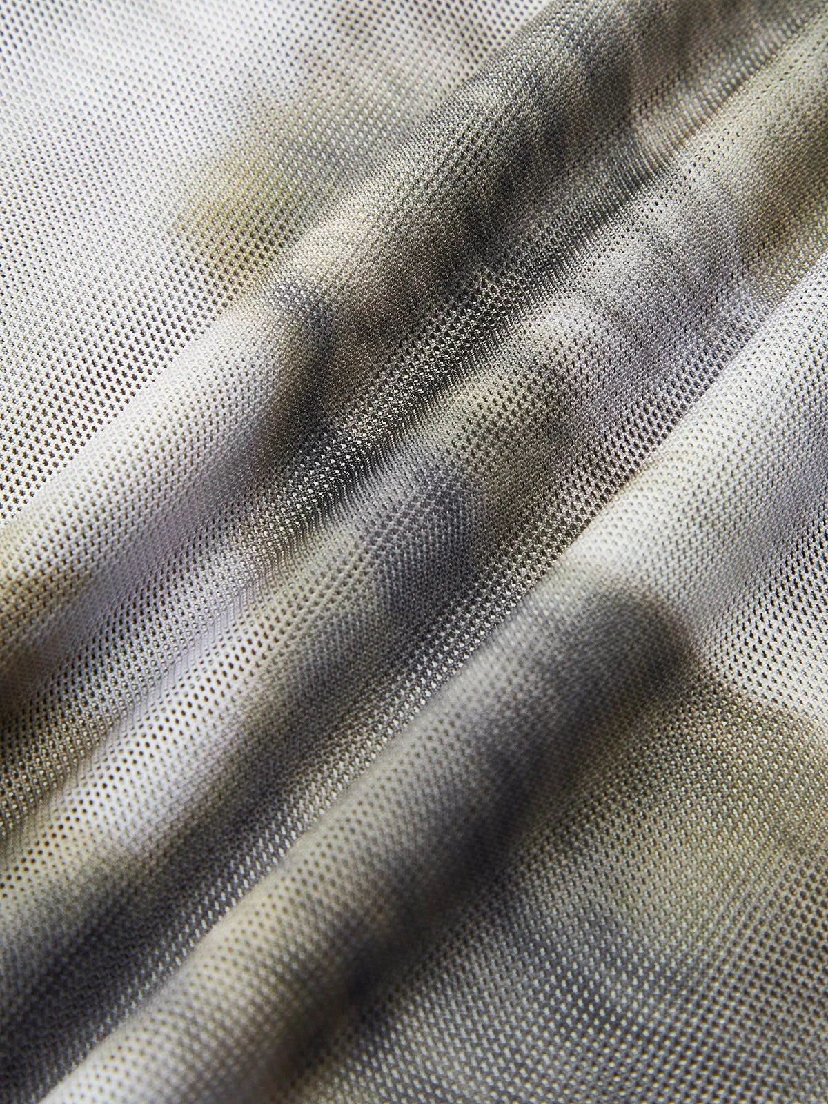 Asymmetrical Printed Crop Mesh T-Shirt sold by COMMENSE product image thumbnail 5