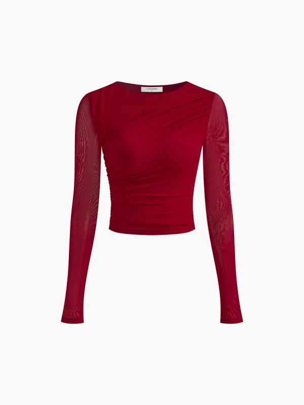 Pleated Jersey T-Shirt sold by COMMENSE