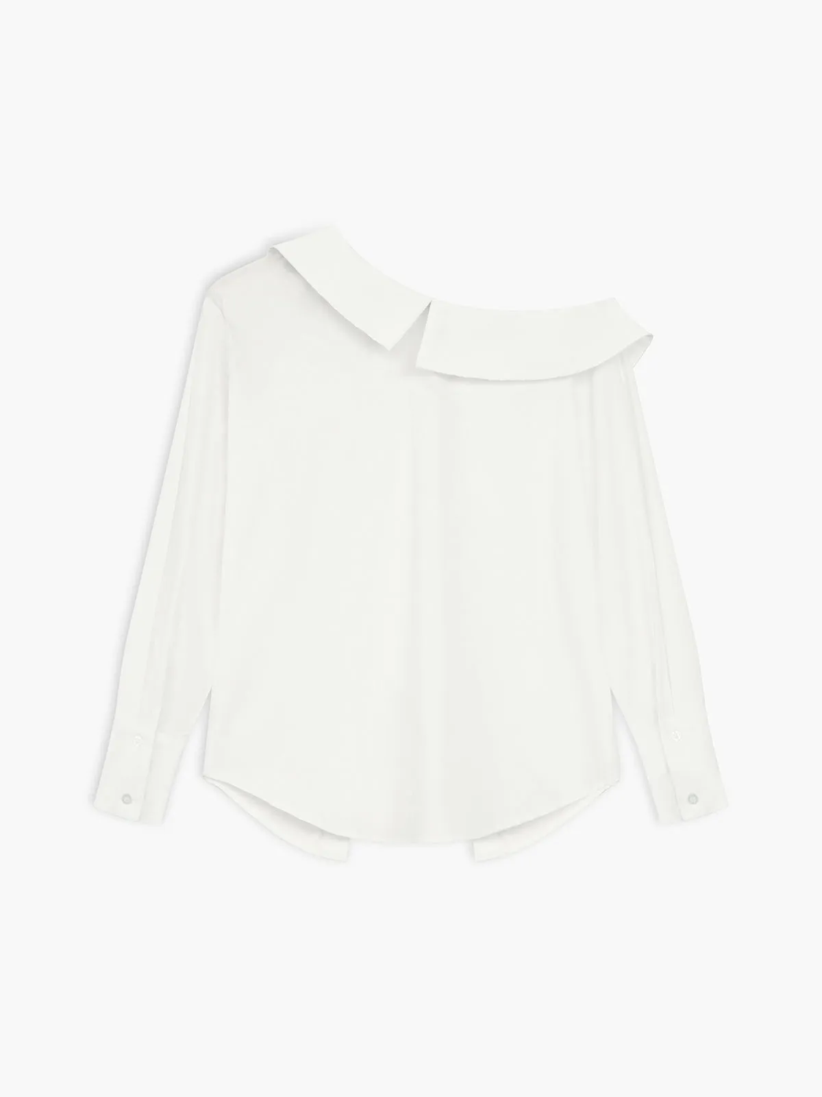 Asymmetrical Neck One Shoulder Off Shirt sold by COMMENSE product image thumbnail 3