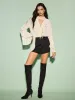Tie Neck Chiffon Ruffle Blouse sold by COMMENSE