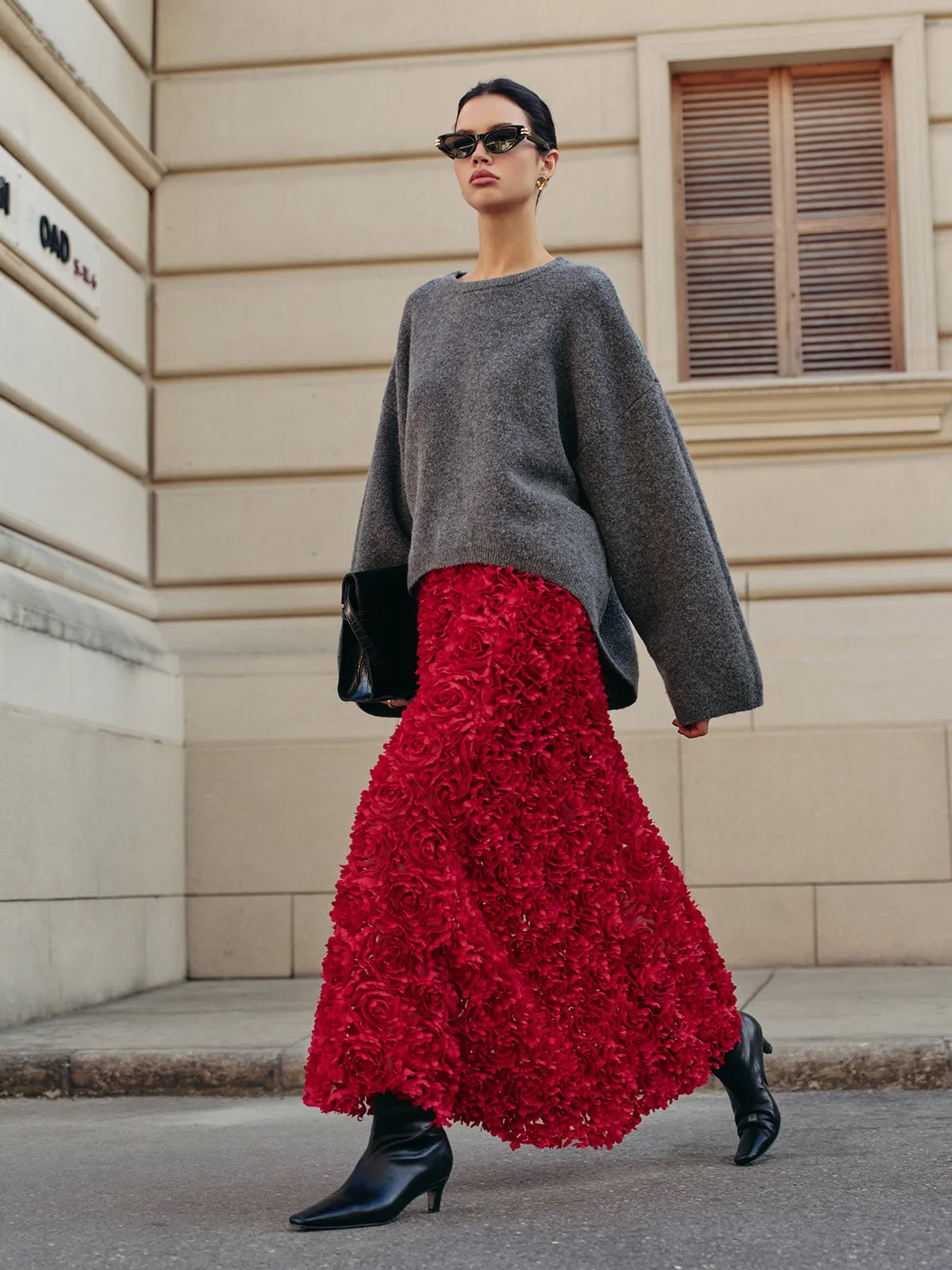 Wool-Blend Oversized Plain Pullover Sweater sold by COMMENSE product image thumbnail 2