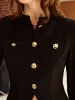 Button Split Slim Jersey Jacket sold by COMMENSE