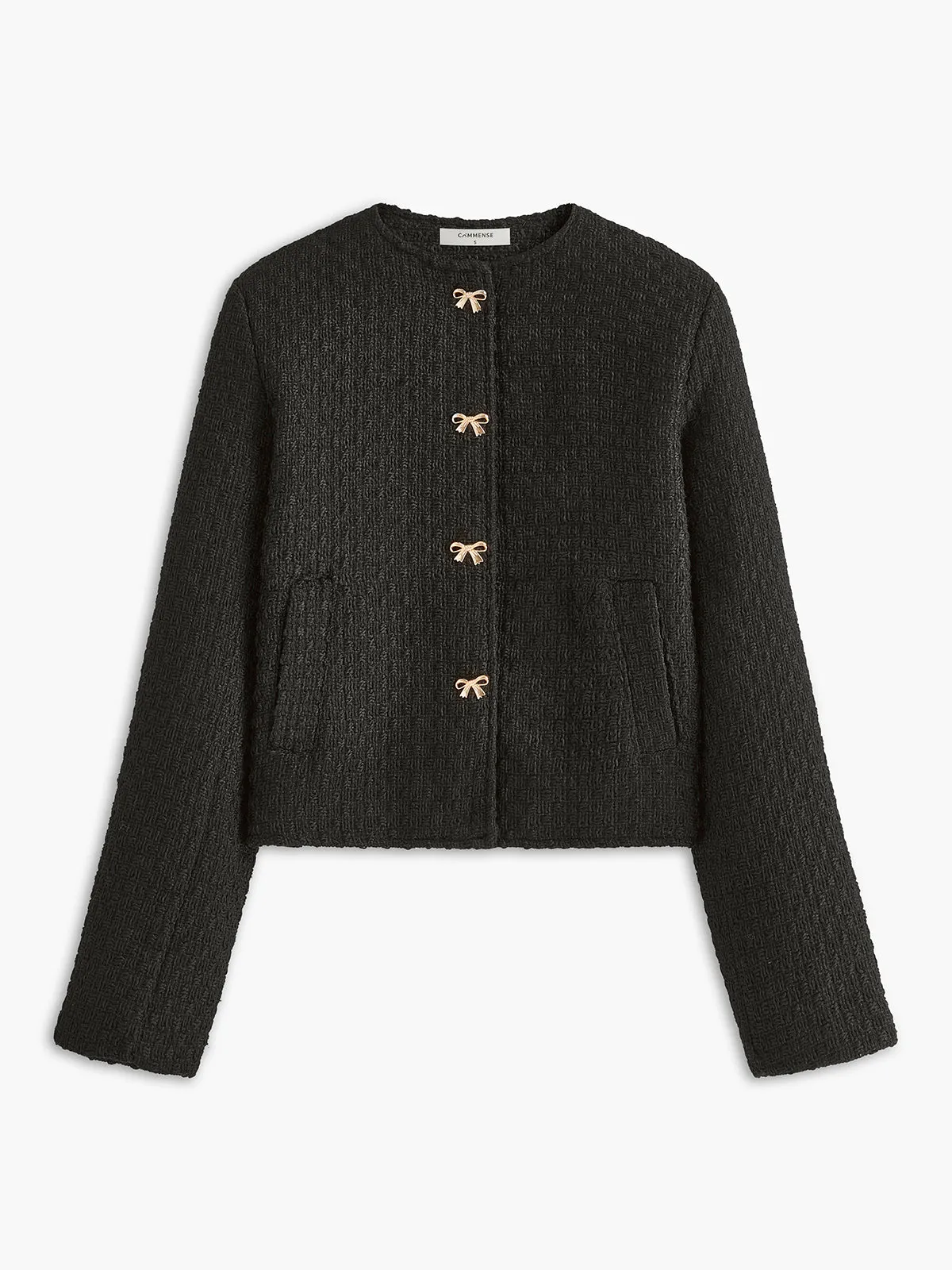 Golden Bow Tweed Jacket sold by COMMENSE