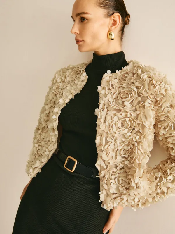 Flower Crew Neck Jacket sold by COMMENSE