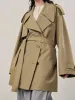 Lapel Oversized Belted Trench Coat sold by COMMENSE