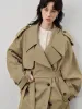Lapel Oversized Belted Trench Coat sold by COMMENSE