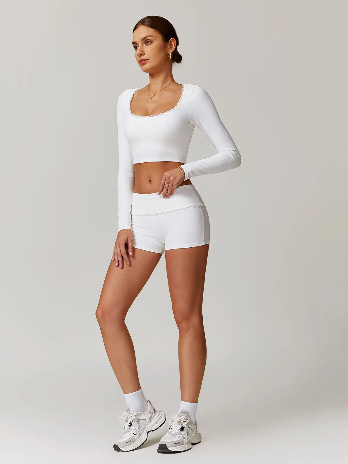 Lettuce Trim Jeresy Active Shorts sold by COMMENSE product image thumbnail 2