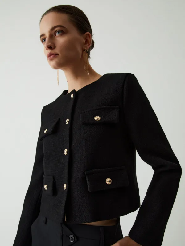 Vintage Button Tweed Jacket sold by COMMENSE