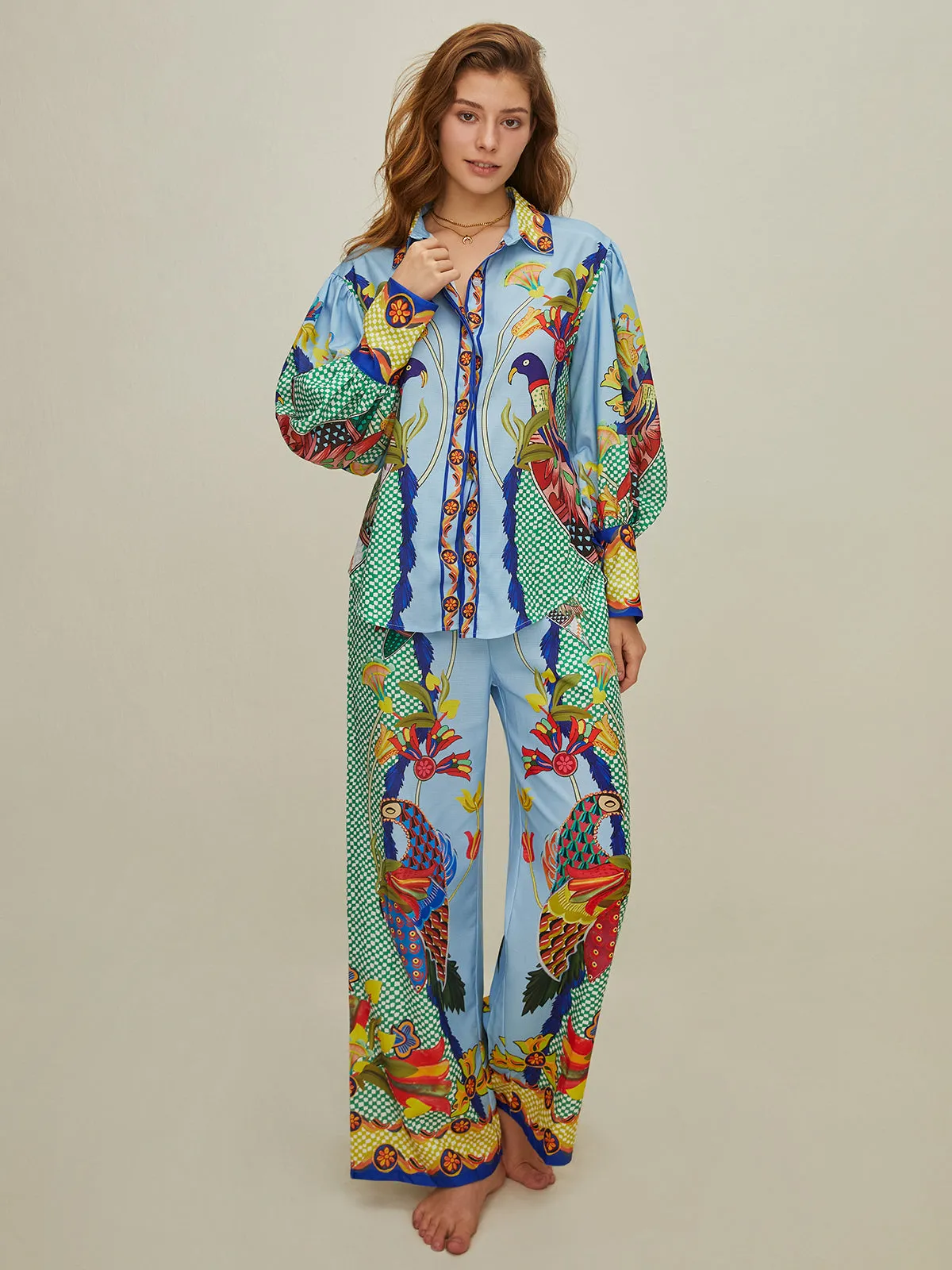 Casual Printed Pants Set sold by COMMENSE product image thumbnail 2