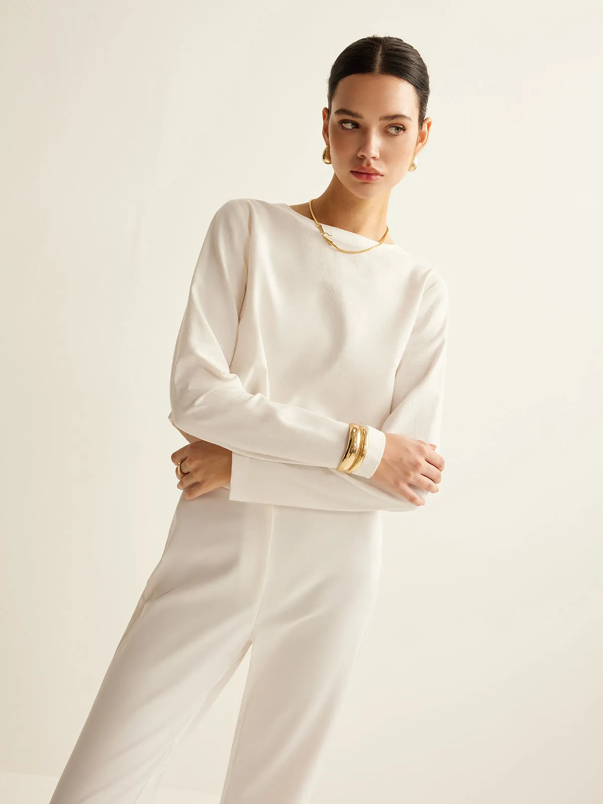 Cotton & Linen Bow Blouse sold by COMMENSE product image thumbnail 3