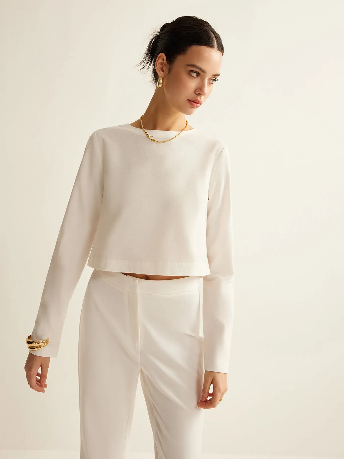 Cotton & Linen Bow Blouse sold by COMMENSE product image thumbnail 4