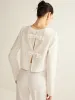 Cotton & Linen Bow Blouse sold by COMMENSE