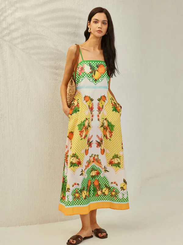 All Over Print Pockets Dress sold by COMMENSE