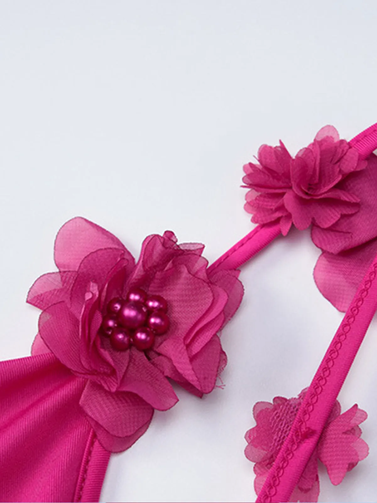 Rosette Decor Cowl Neck Long Dress sold by COMMENSE product image thumbnail 3