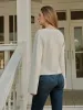 Metal Button V-Neck Cardigan sold by COMMENSE