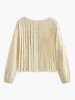 Pleated Tie-Neck Top sold by COMMENSE