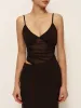 Low V-Neck Asymmetrical Ruched Dress sold by COMMENSE