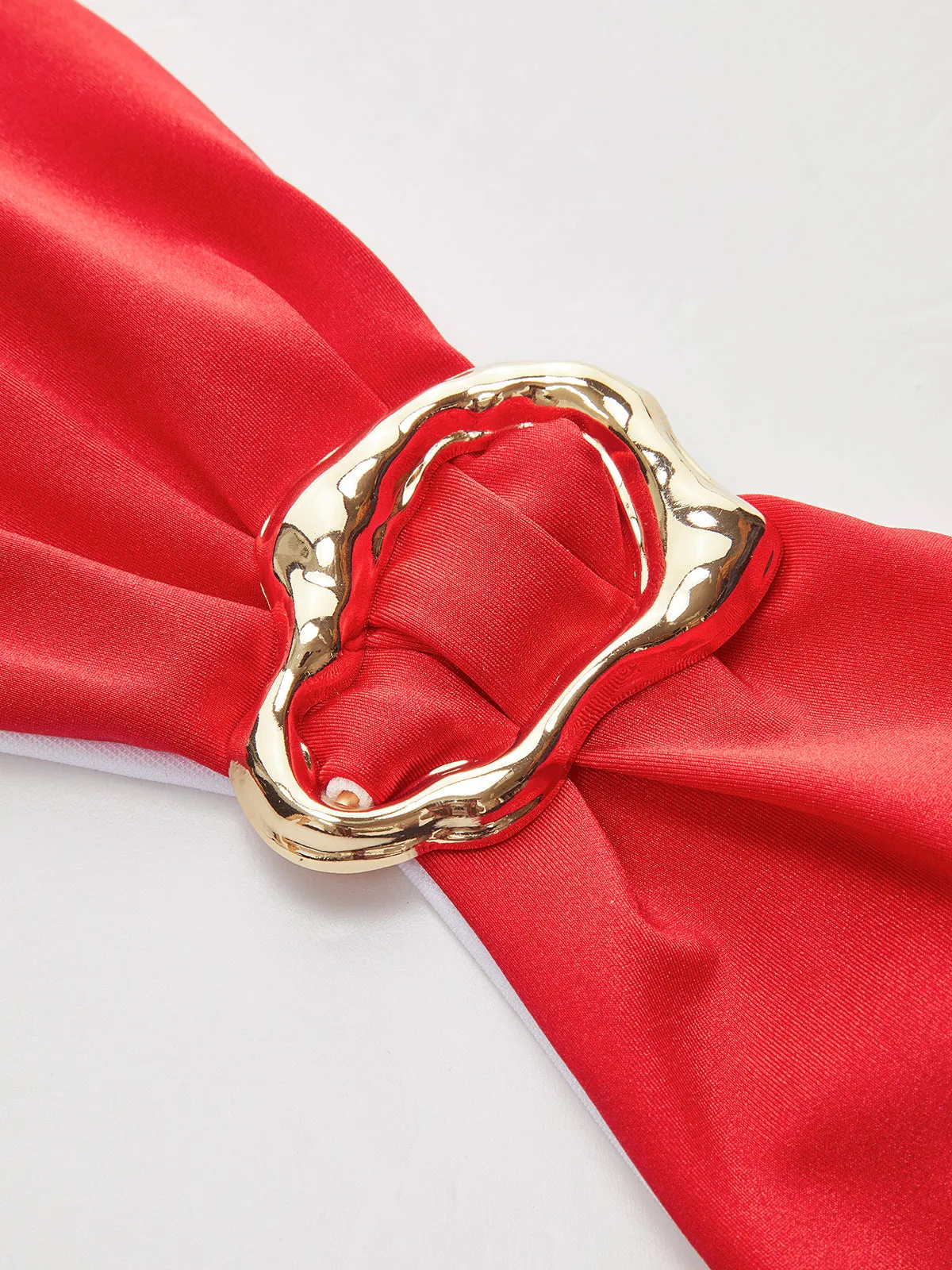 Metal-Detail Bow Bandeau Bikini sold by COMMENSE product image thumbnail 3