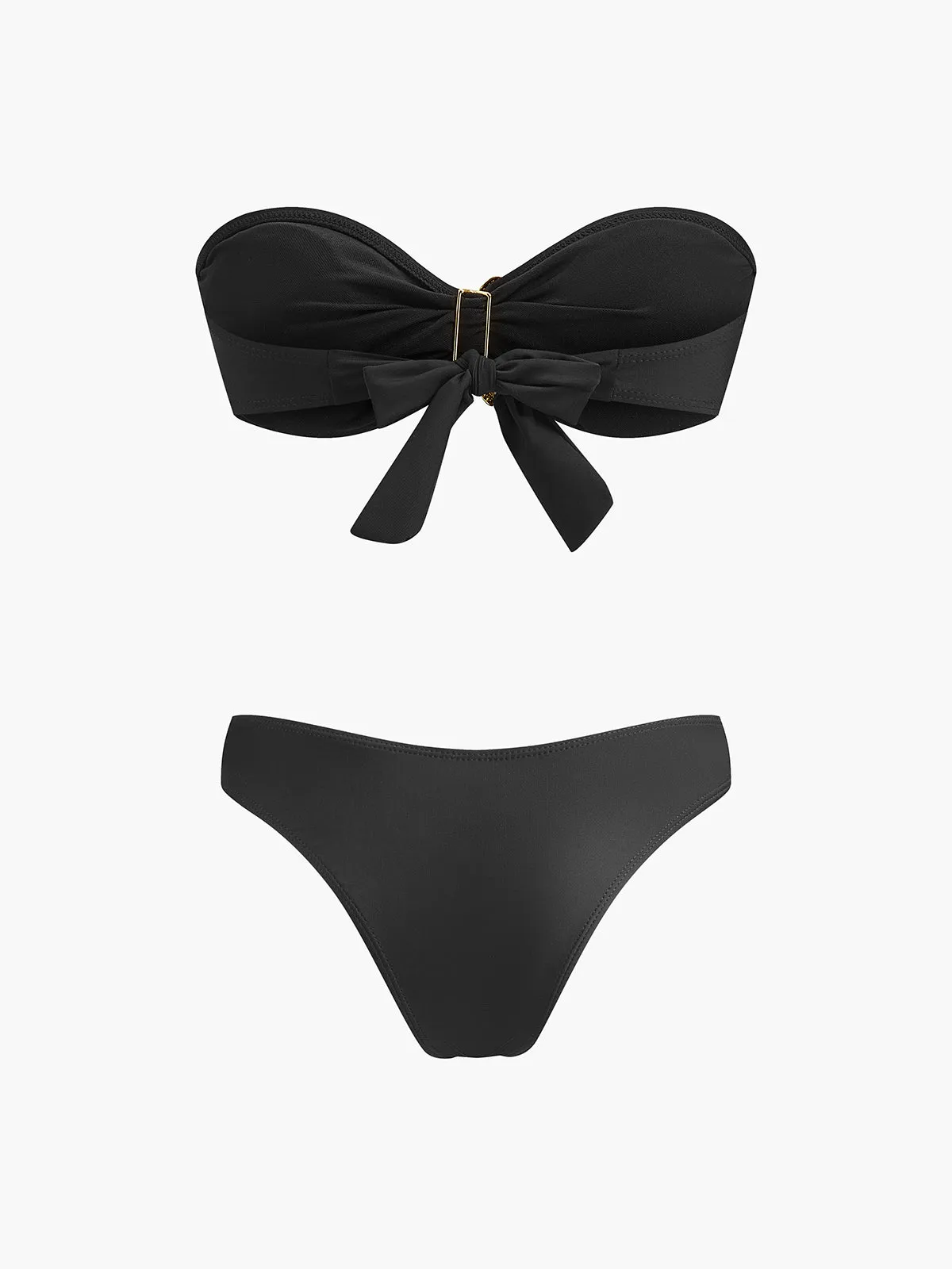 Starfish-Detail Bandeau Bikini With Mesh Skirt sold by COMMENSE product image thumbnail 4