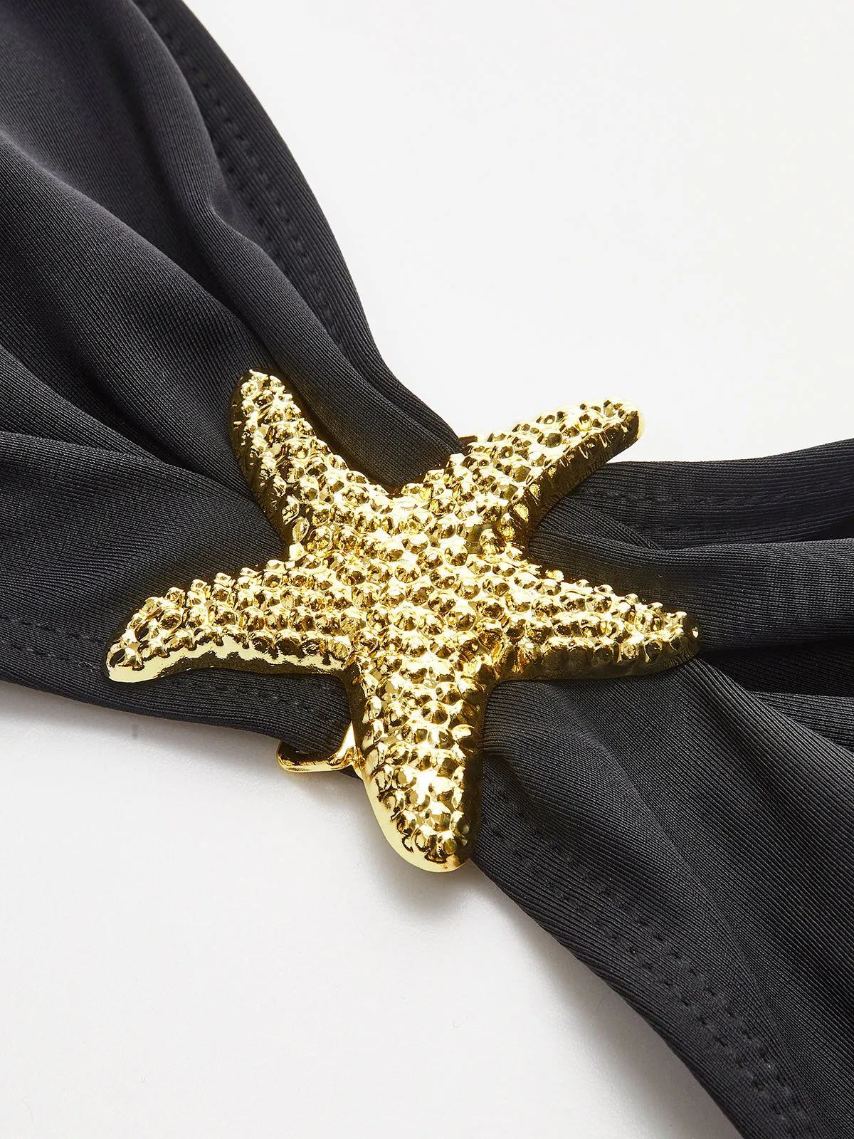Starfish-Detail Bandeau Bikini With Mesh Skirt sold by COMMENSE product image thumbnail 5