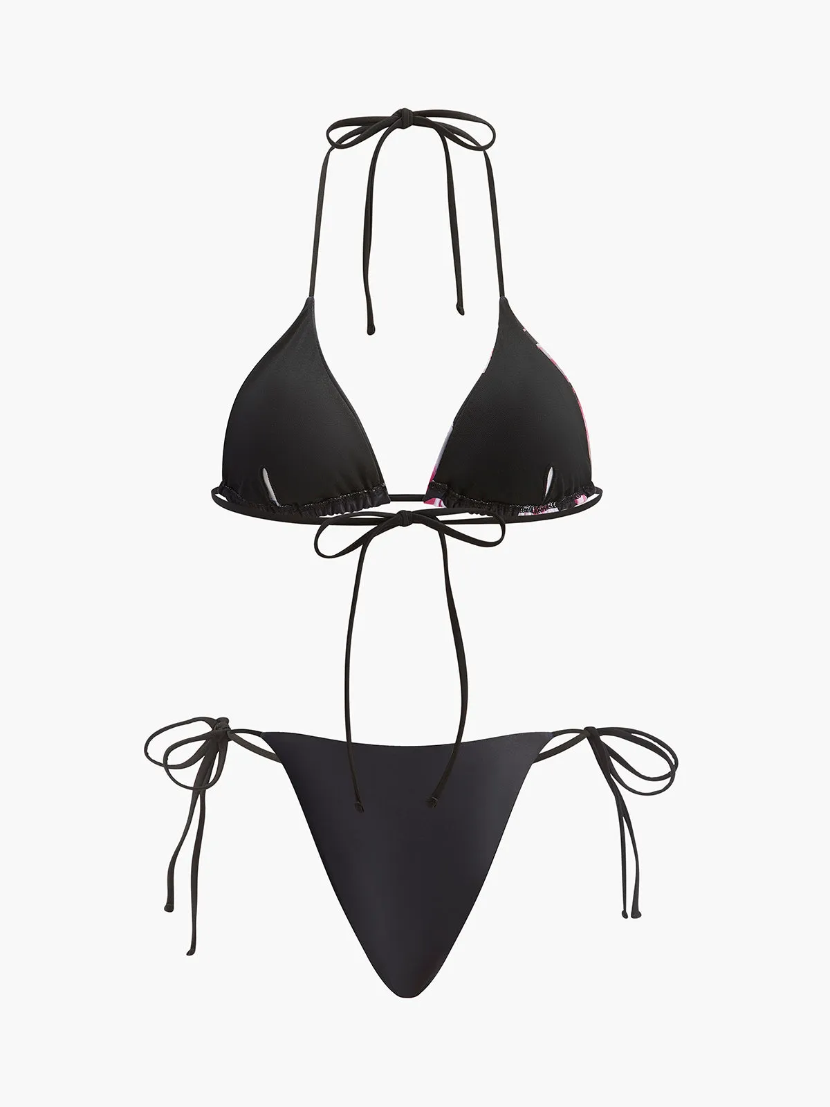 Floral Print Bikini With Mesh Skirt sold by COMMENSE product image thumbnail 3