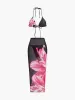 Floral Print Bikini With Mesh Skirt sold by COMMENSE