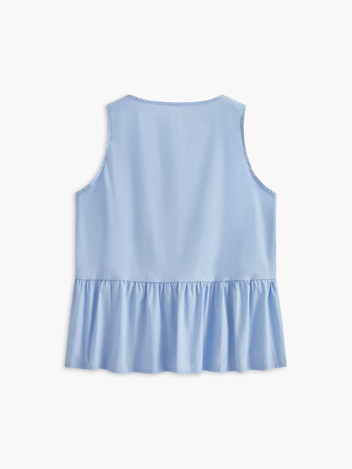 Bow-Front Panel Pleated Blouse sold by COMMENSE product image thumbnail 2