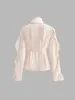 Chiffon V-Neck Ruched Blouse sold by COMMENSE