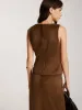 Back-Zipper Suede Tank Top sold by COMMENSE