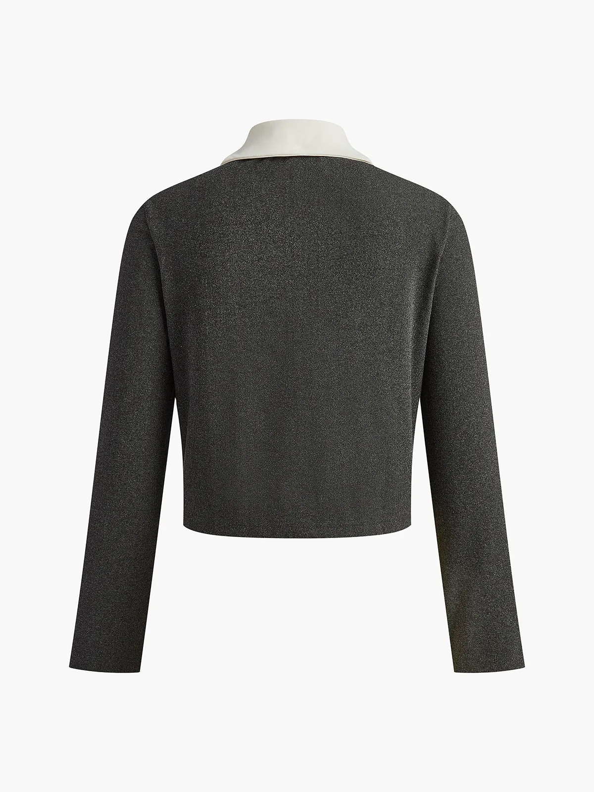 Contrast Collar Breasted Petite Jacket sold by COMMENSE product image thumbnail 2